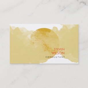 Tarjeta De Visita Moderna acuarela elegante artista profesional