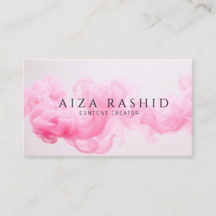 Tarjeta De Visita Moderna acuarela Elegante Baby Pink Business Card