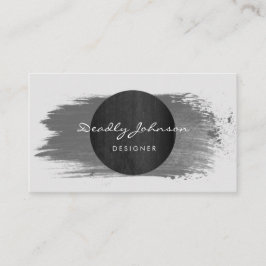 Tarjeta De Visita Moderna acuarela negra Resumen Elegante Guay