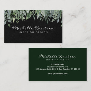 Tarjeta De Visita Moderna acuarela rústica Eucalyptus Greeneration