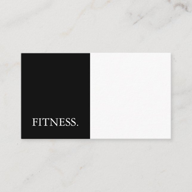 Tarjeta De Visita Moderna aptitud en blanco y negro (Anverso)