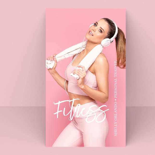 Tarjeta De Visita Moderna aptitud | Foto de código QR de entrenador  (Subido por el creador)