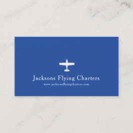 Tarjeta de visita moderna azul blanca de la