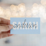 Tarjeta De Visita Moderna Belleza Azul Pastel Personalizada<br><div class="desc">Moderna Belleza Azul Pastel Personalizada</div>