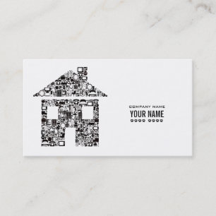 Tarjeta de visita moderna blanca de la plantilla