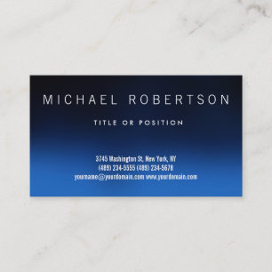 Tarjeta de visita moderna Blue Plain