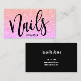 Tarjeta De Visita Moderna bonito grisácea nailles purpurina lúgubre 