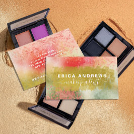 Tarjeta De Visita Moderna caligrafía abstracta artista de maquillaje