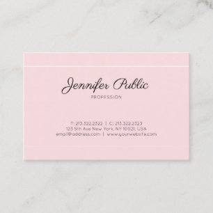 Tarjeta De Visita Moderna caligrafía guión lujoso elegante rosa