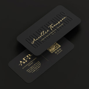 Tarjeta De Visita Moderna Calisthenics Personal Trainer Elegante Neg
