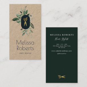 Tarjeta De Visita moderna carta de negocios con estilizado kraft ver