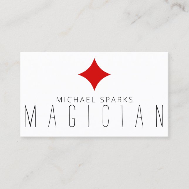 Tarjeta De Visita Moderna carta mágica póquer entretenimiento (Anverso)