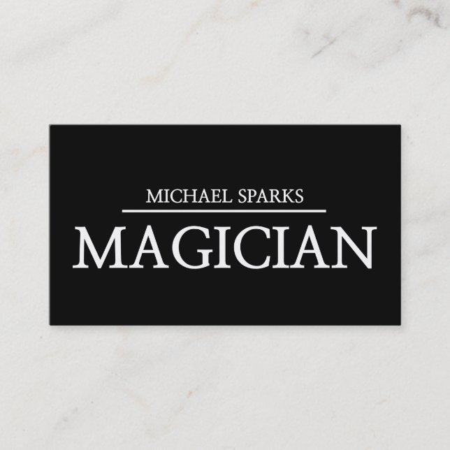 Tarjeta De Visita Moderna carta mágica póquer entretenimiento (Anverso)