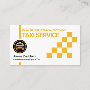 Tarjeta De Visita Moderna Casilla De Verificación Creativa De Taxi