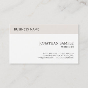 Tarjeta De Visita Moderna Compañía Elegante Profesional Sleek Plain