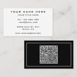 Tarjeta de visita moderna con código QR - Tus colo