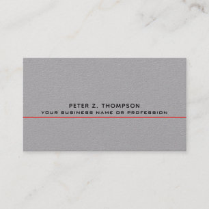 tarjeta de visita moderna con línea roja delgada e