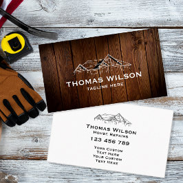 Tarjeta De Visita Moderna Construcción Handyman Carpenter Tools Made
