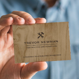 Tarjeta De Visita Moderna Construcción Handyman Carpenter Tools Made