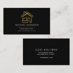 Tarjeta De Visita Moderna Construcción Handyman Carpenter Tools Made