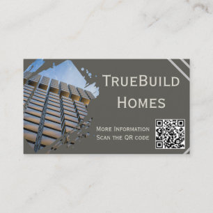 Tarjeta De Visita Moderna construcción monocroma Minimalista