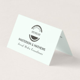 Tarjeta De Visita Moderna consultora de medios sociales en la actual