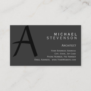 Tarjeta de visita moderna de arquitecto sencillo y
