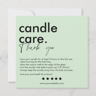 Tarjeta de visita moderna de Candle Care