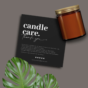 Tarjeta de visita moderna de Candle Care