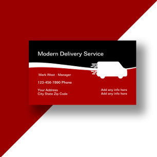 Tarjeta de visita moderna de courier de entrega