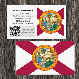 Tarjeta de visita moderna de Florida, Bandera de F