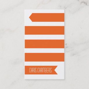 Tarjeta de visita moderna de la cinta (naranja)