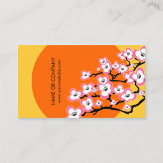 Tarjeta de visita moderna de la flor de cerezo