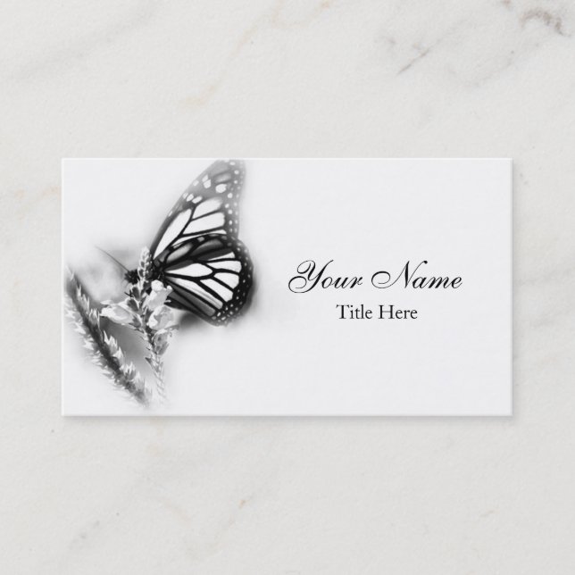 Tarjeta de visita moderna de la mariposa (Anverso)