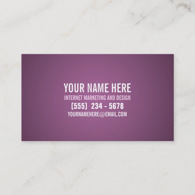 Tarjeta de visita moderna de la tipografía (Anverso)