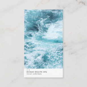 Tarjeta de visita moderna de marea oceánica