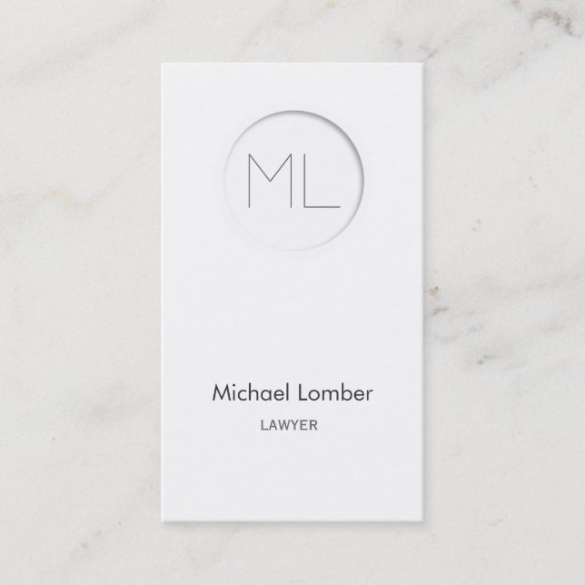Tarjeta de visita moderna de Minimalistic (Anverso)