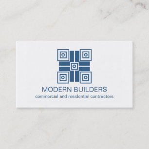 Tarjeta de visita moderna de Minimalistic, azul