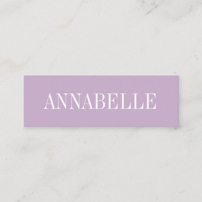 Tarjeta de visita moderna de moda minimalista en (Anverso)