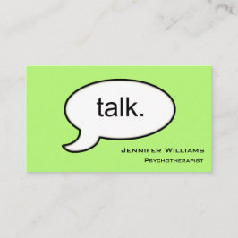 Tarjeta de visita moderna de psicoterapeuta de cha