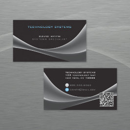 Tarjeta de visita moderna de tecnología de ondas l