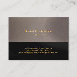 Tarjeta de visita moderna de tonos dorados beige n
