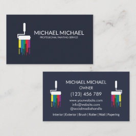 Tarjeta De Visita Moderna Decoración De Servicio Profesional De Pint