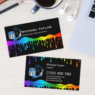 Tarjeta De Visita Moderna Decoración De Servicio Profesional De Pint