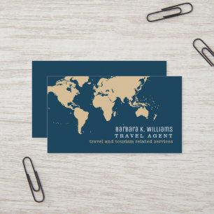 Tarjeta de visita moderna del agente de viajes