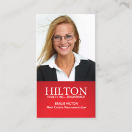 Tarjeta de visita moderna del agente inmobiliario