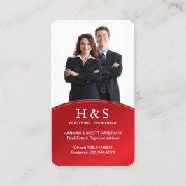 Tarjeta de visita moderna del agente inmobiliario