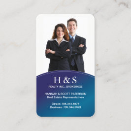 Tarjeta de visita moderna del agente inmobiliario