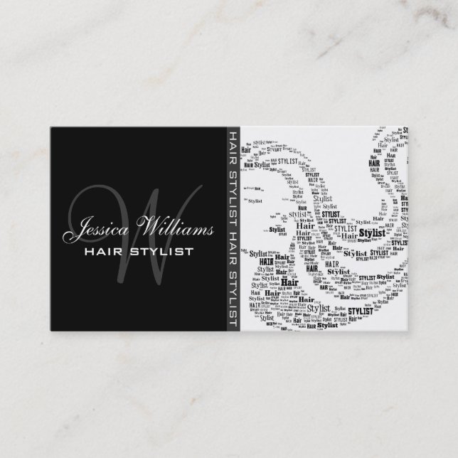 Tarjeta de visita moderna del estilista (Anverso)