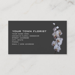 Tarjeta de visita moderna del florista - orquídea